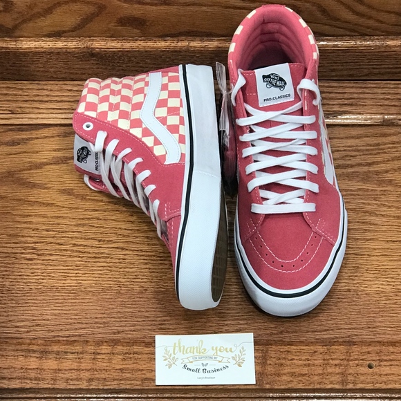 Vans Sk8 Hi Pro Checkerboard Desert Shoes - Picture 5 of 8